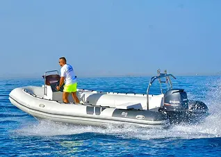 Rescue and safety boat on the water
